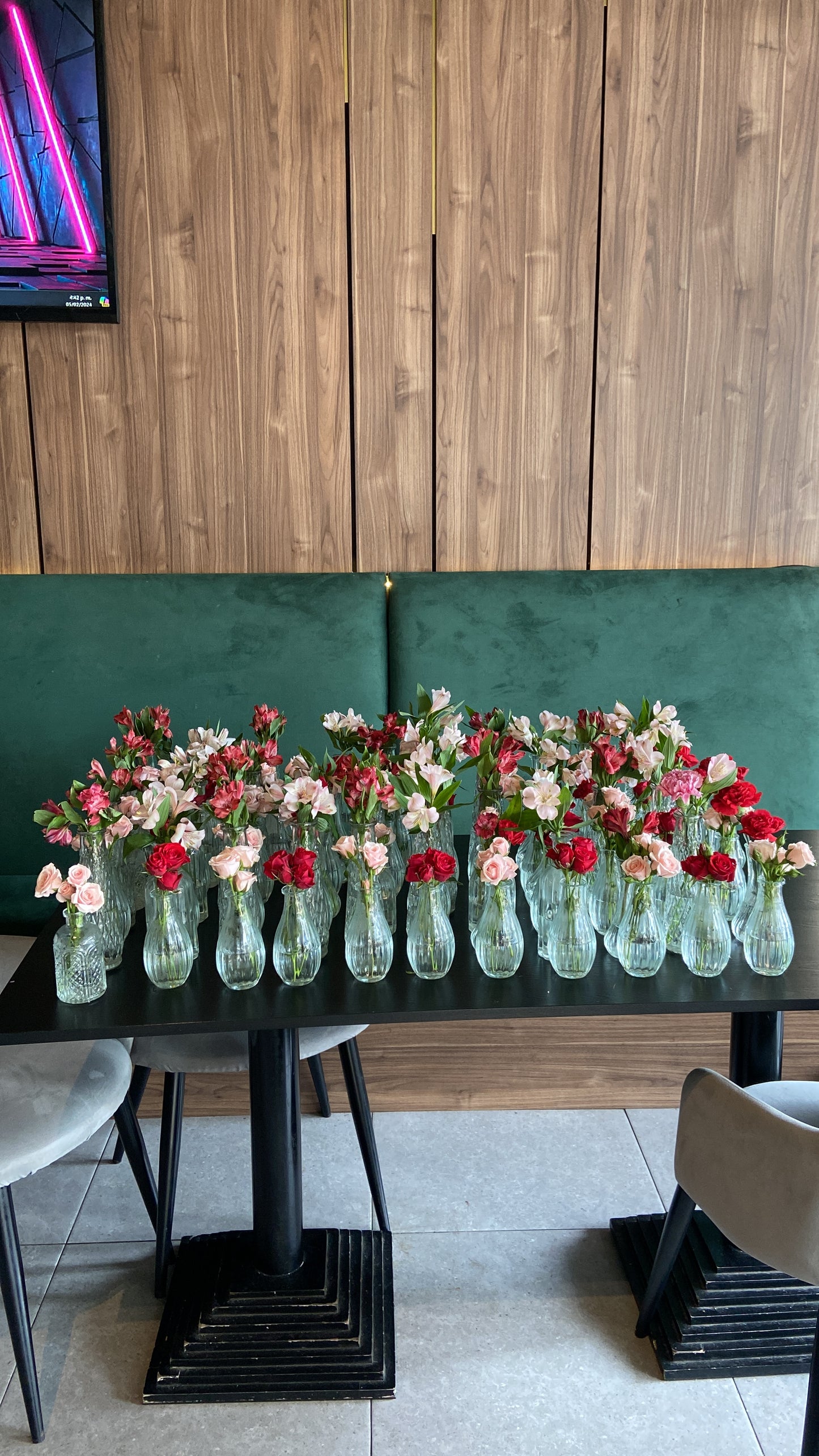 Centro de mesa con unitubitos