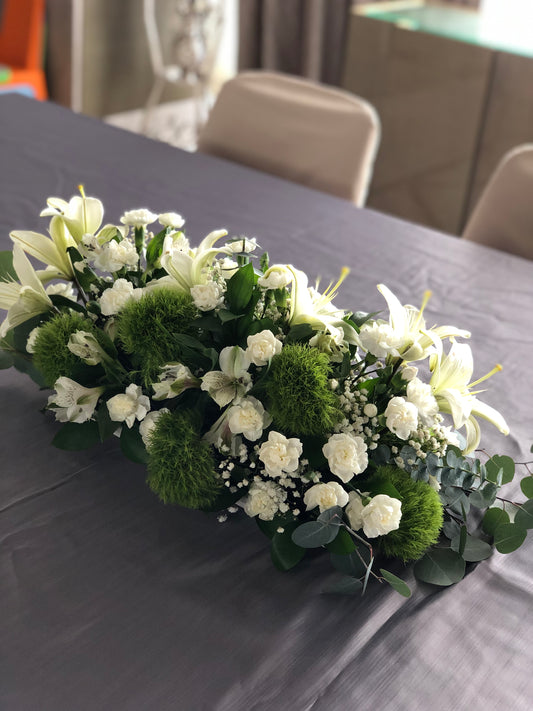 Centro de mesa alargado