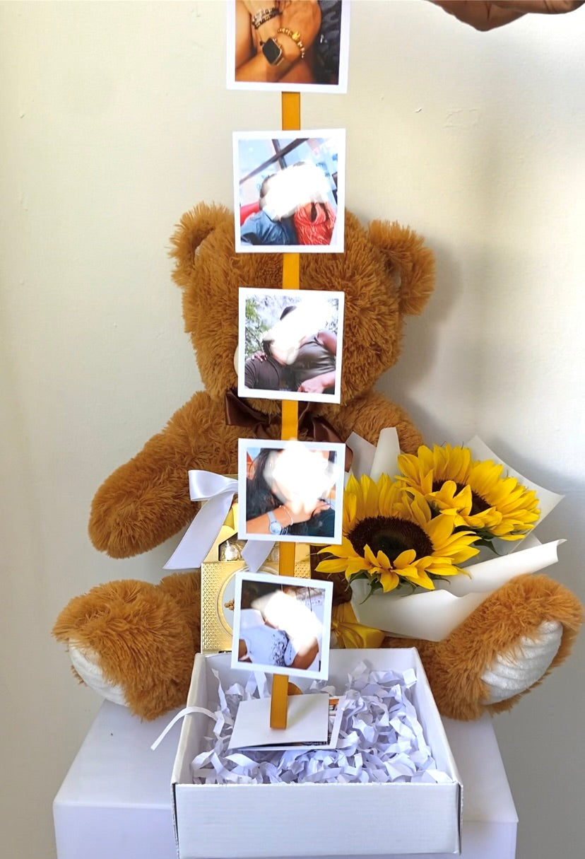 No incluye girasoles ni peluche